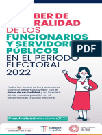 El Deber de Neutralidad de Los Funcionarios y Servidores Públicos en El Periodo Electoral 2022