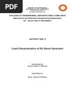 Activity 2 - Load Characteristics of DC Shunt Generator