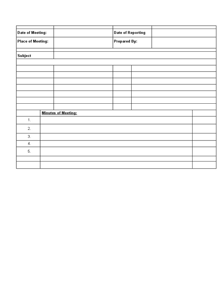 Meeting Minutes Template | PDF