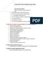 Welding Inspector Interview Question