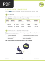 Language Learning: Warm Up