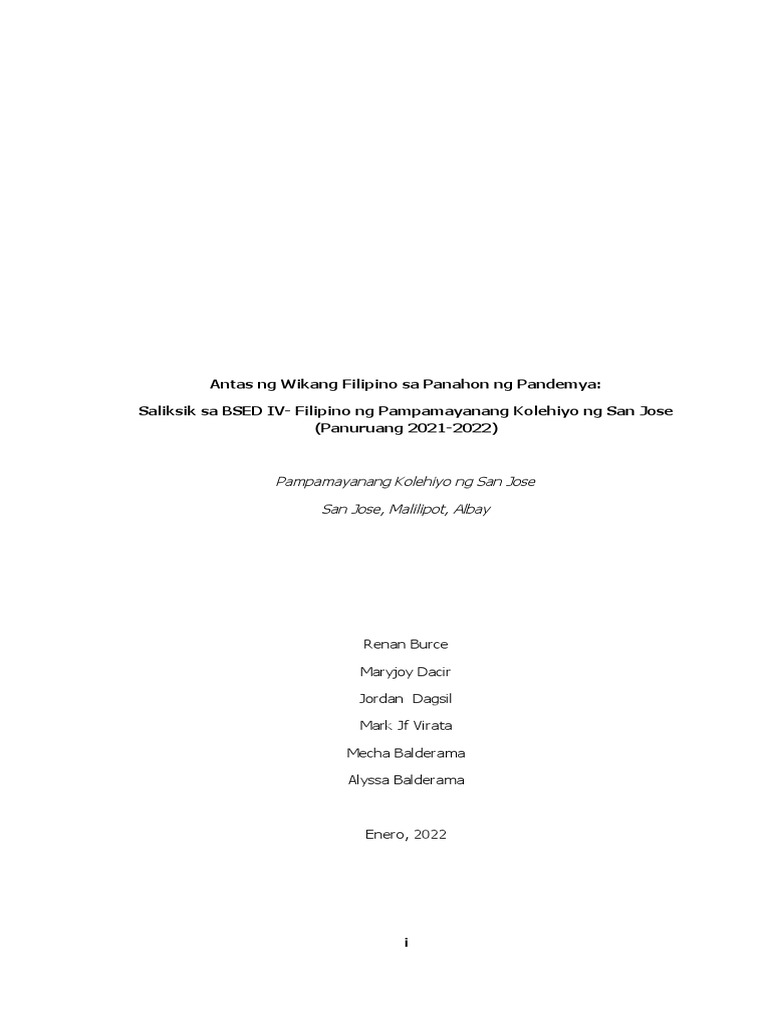 Pananaliksik Chapter 1&5 Done PDF