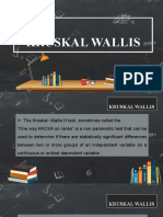 Non Parametric Kruskal Wallis