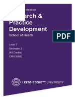 Research Practice Development - Module Handbook 202122