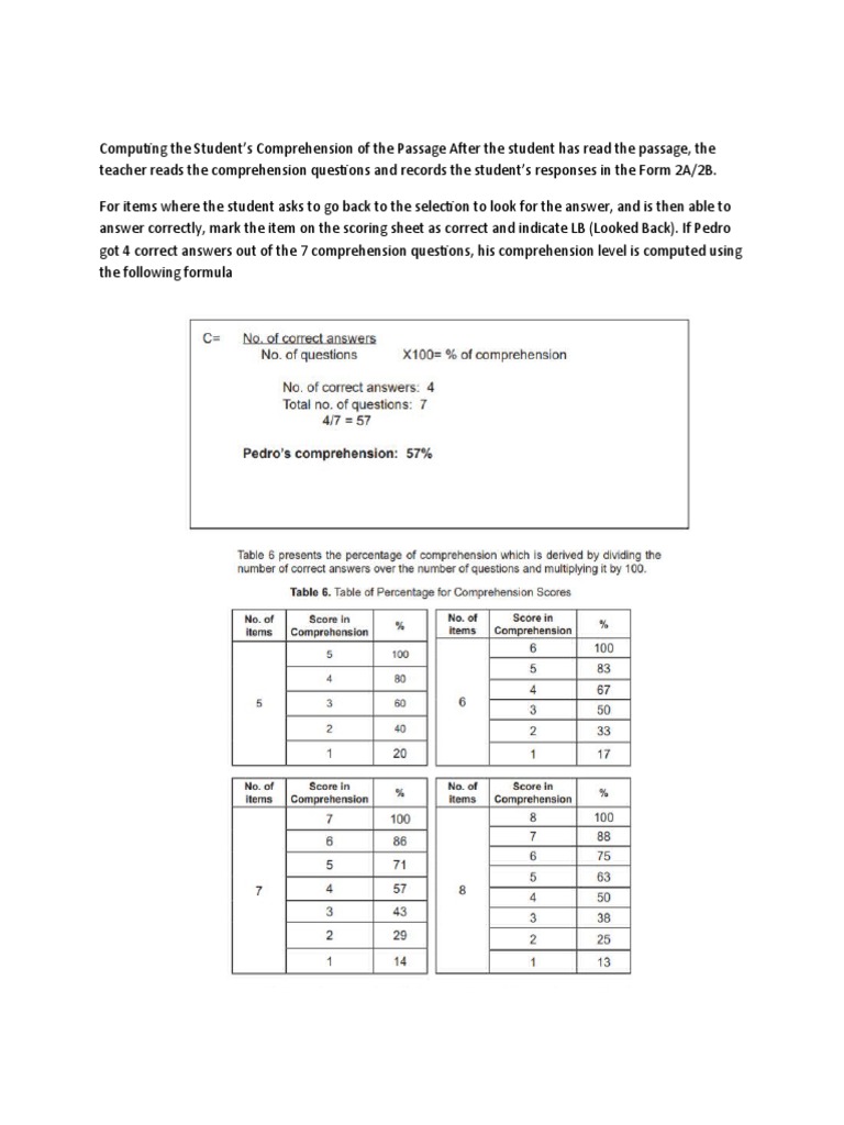 Phil Iri Scoring Guide | PDF