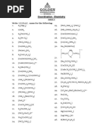 Coordination Chemistry Sheet 4 IUPAC