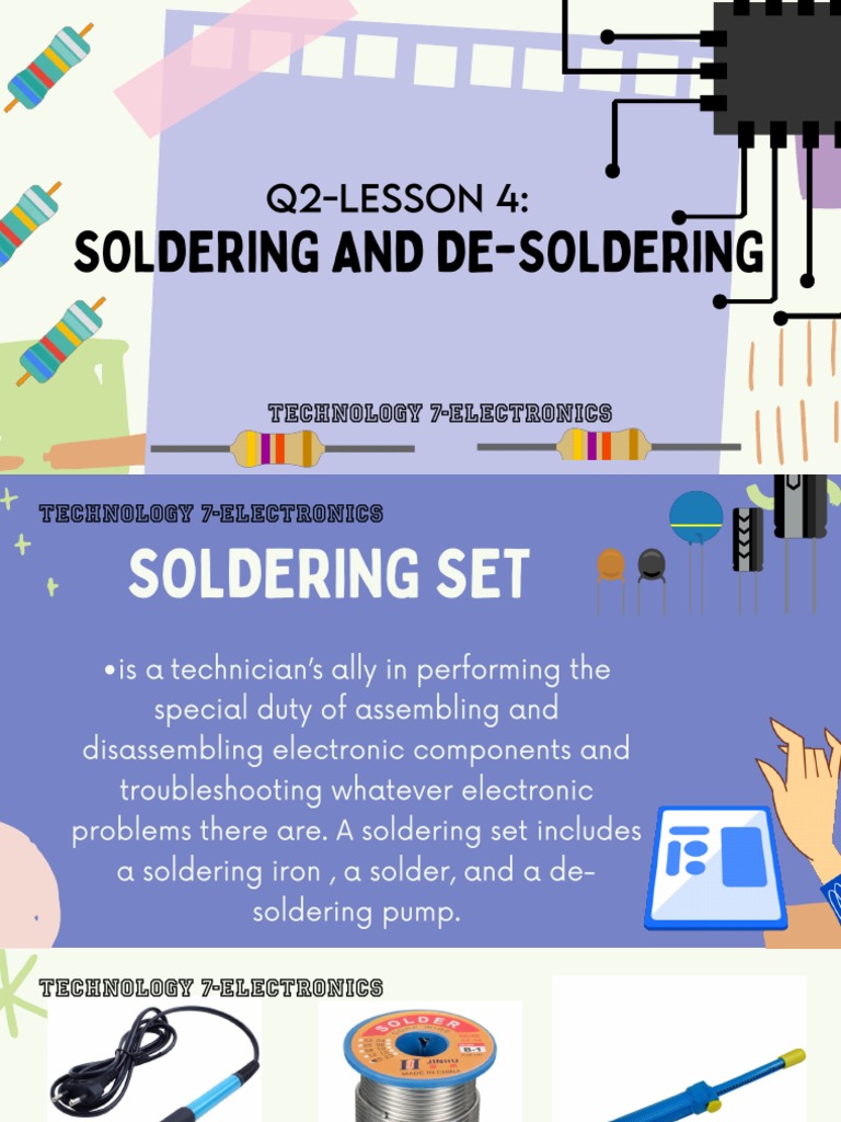 Guidelines for Soldering and Desoldering Proper Procedures and