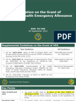 DOH EV CHD Orientation On HEA Supplemental Guidelines