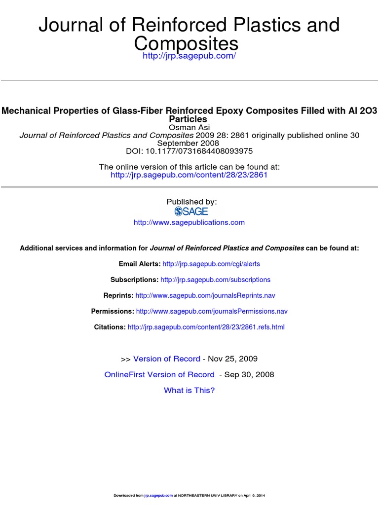 Composites Journal of Reinforced Plastics and PDF Composite