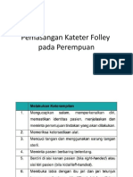 Pemasangan Kateter Folley Pada Perempuan