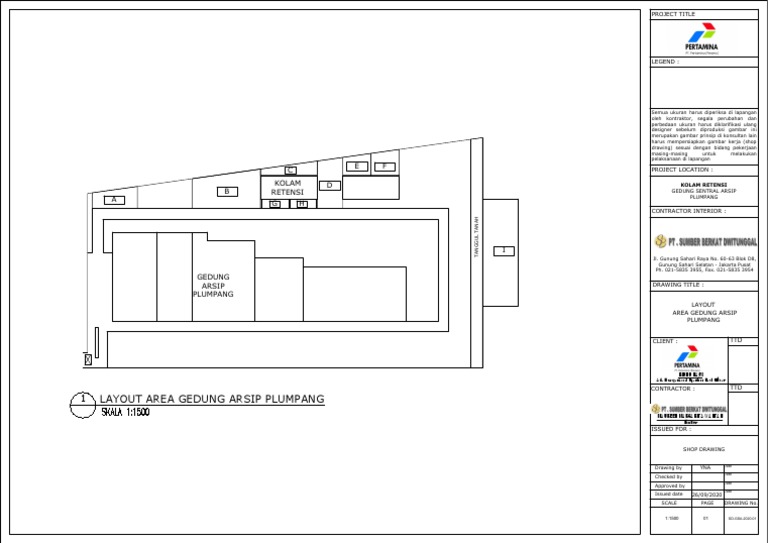 LAYOUT DAN KOMPONEN UTAMA GEDUNG ARSIP DI PLUMPANG | PDF