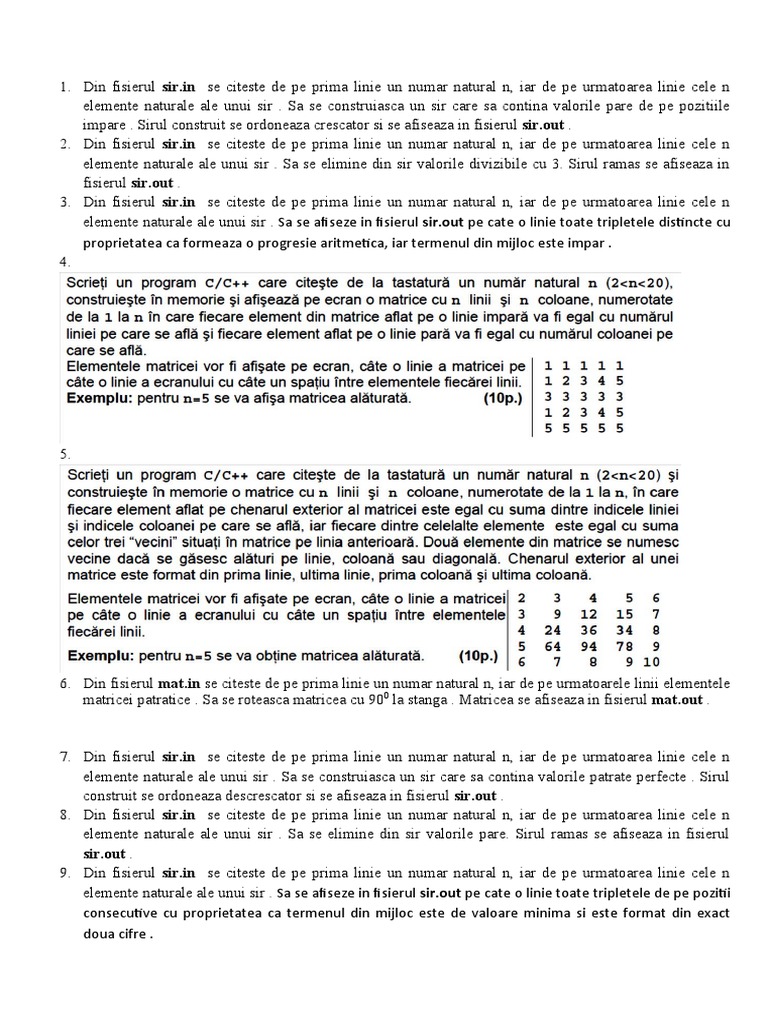 Probleme Vectori Si Matrici | PDF