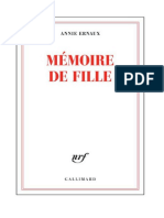 Memoire de Fille (Annie, Ernaux)