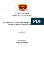 Determinants of Housing Project Performance