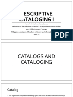 Descriptive Cataloging I