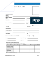 Candidate Application Form - Version 2022