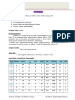 To Extract Features From Given Data Set and Establish Training Data