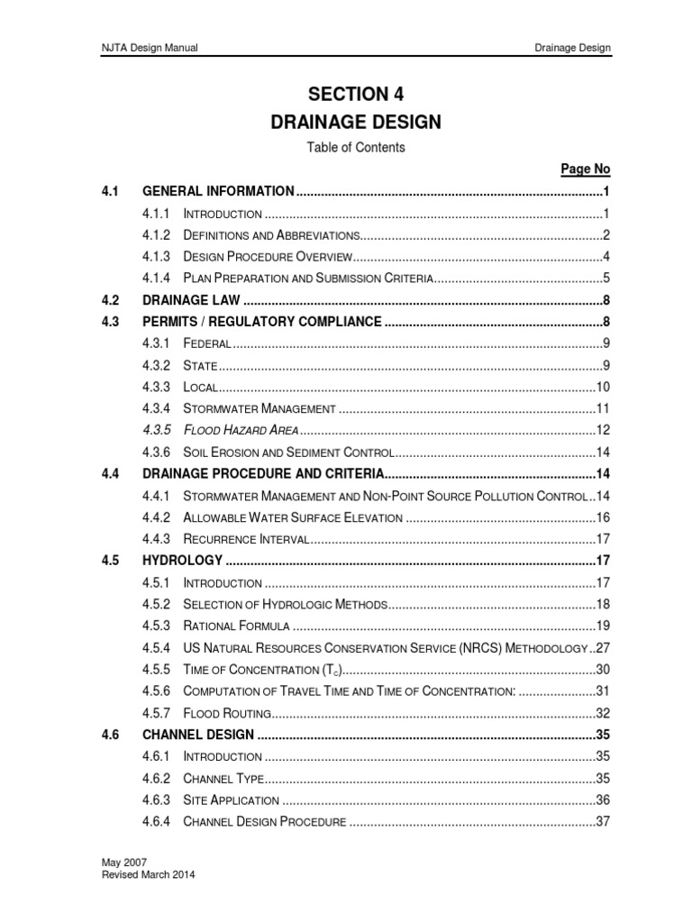 NJTA Drainage Design Manual Guide | PDF | Stormwater | Storm Drain