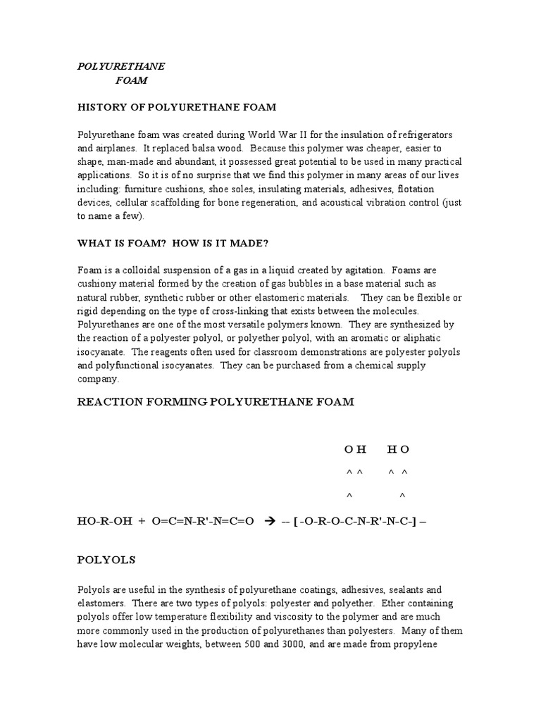 Polyurethane Foam PDF Polyurethane Surfactant