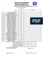 Daftar Nilai Pramuka X-D