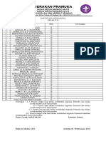 Daftar Nilai Pramuka X-H