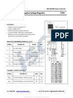 INCHANGE 7905 Three Terminal Negative Voltage Regulator Datasheet