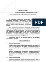 AGENDA DE TRABAJO MESA POLITICA Y SOCIAL POR LA REFORMA DE LA EDUCACIýýN EN CHILE -1-.