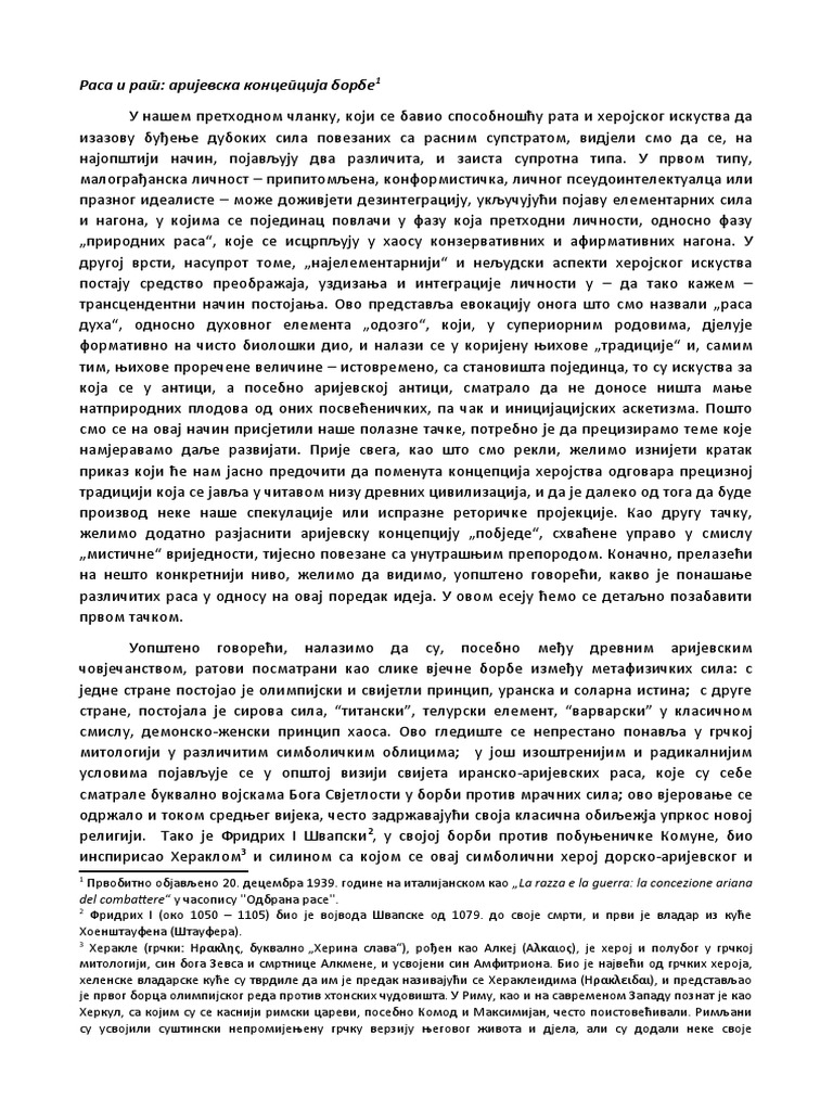 Julijus Evola - Rasa I Rat | PDF