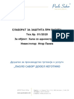 Елаборат За Заштита При Работа Игор Панев- Хала Со Администрација