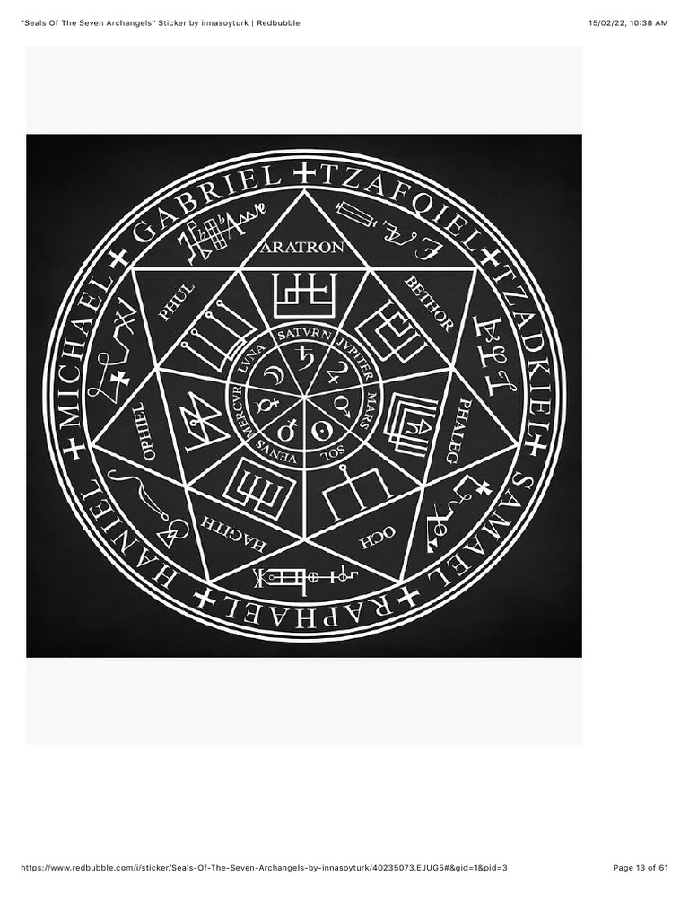 “Seals of The Seven Archangels” Sticker by Innasoyturk - Redbubble | PDF