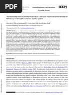 The Relationship Between Parental Psychological Control and Imposter Syndrome Through The