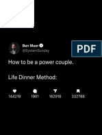 How to be a power couple. Life Dinner Method_