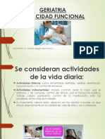 Geriatría: capacidad funcional, escalas de valoración y cuidados