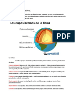 Las capas de la geosfera: corteza, manto y núcleo