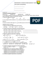 Cuestionario de Matemática Correspondiente Al Examen Del Primer Quimestre 7