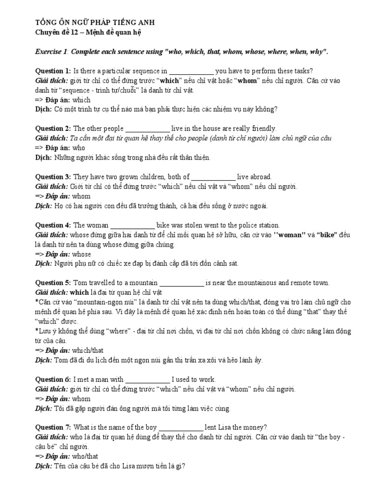 CD12 Exercise 1 KEY | PDF