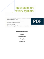 Common Symtoms:: 1. Cough 2. Breathlessness 3. Hemoptysis 4. Chest Pain