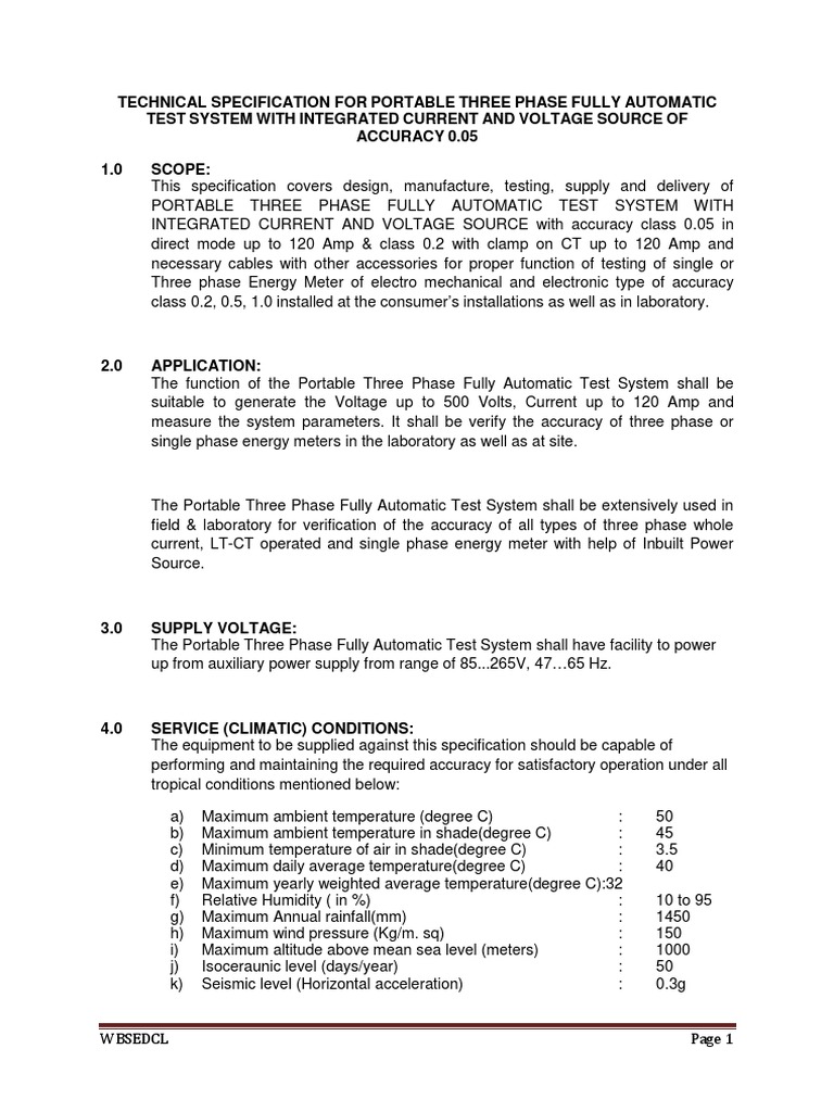 Portable Meter Test Bench | PDF | Ac Power | Electric Power