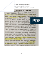 Koppen's Classification of Climate Clasification (Unit 4)
