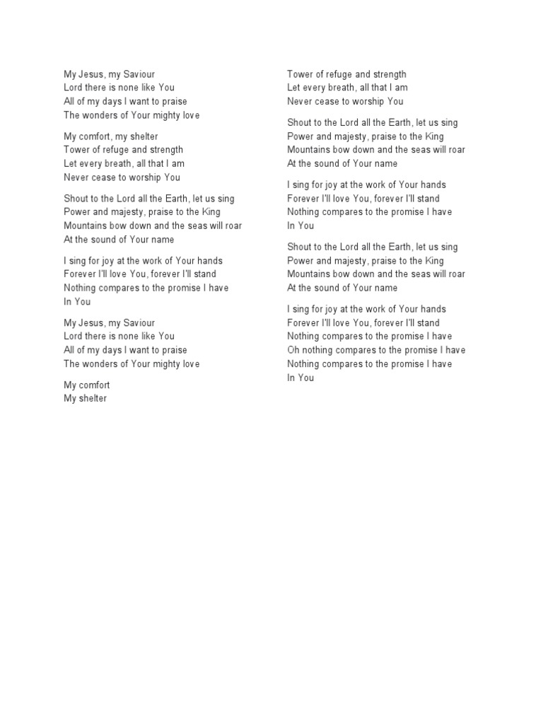 Shout To The Lord | PDF