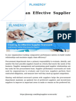 Build Effective Supplier Scorecards