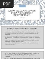 Radio Broadcasting in India Pre and Post Independence