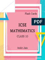 ICSE - Class 10 - Mathematics - Summary Snapshots