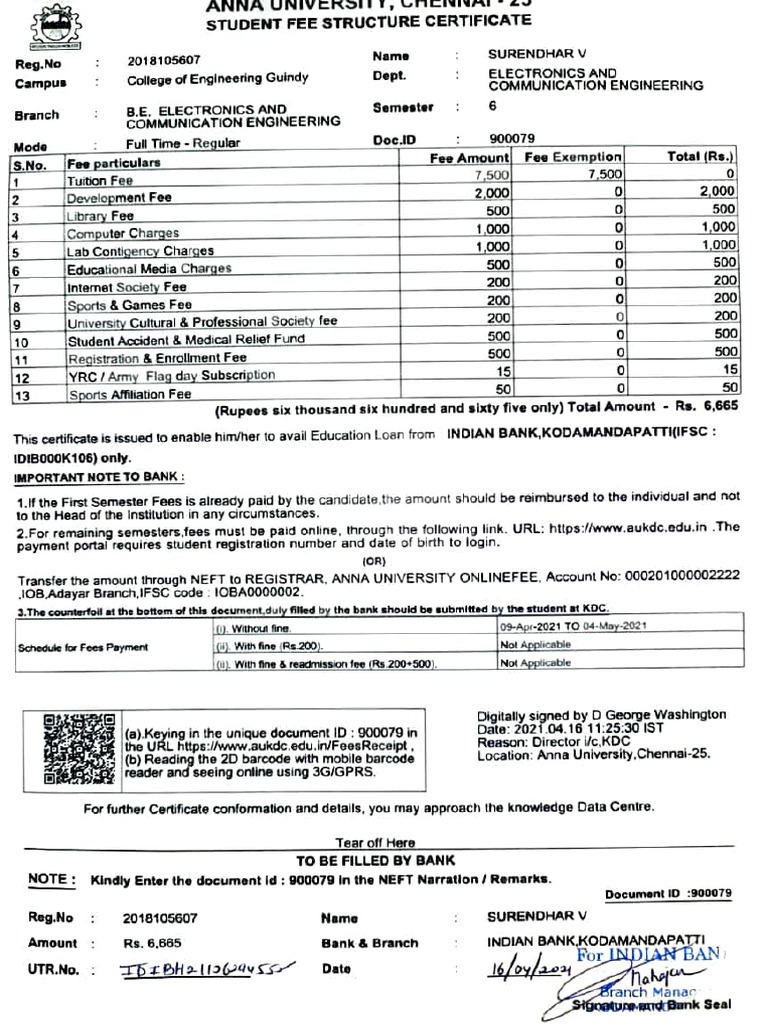 Understanding the Fee Structure and Payment Process for Anna University