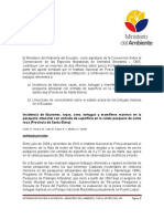 Incidencia de Tiburones, Rayas, Aves, Tortugas y Mamíferos Marinos en La Pesquería Artesanal Con Enmalle de Superficie en La Caleta Pesquera de Santa Rosa (Provincia de Santa Elena)