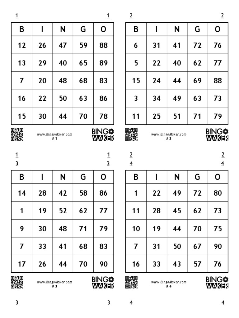Carton Loto 200 Grande Imprimé Cartes De Bingo Pour Les Personnes âgées Système 25 De 75 (Rouge Loto Des Odeurs