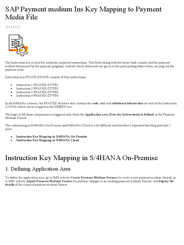SAP Instruction Key Mapping Guide | PDF | Application Software | Cloud ...