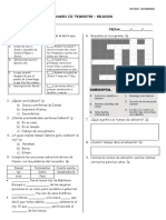 Examen III Trimestre Religion Vii Ciclo