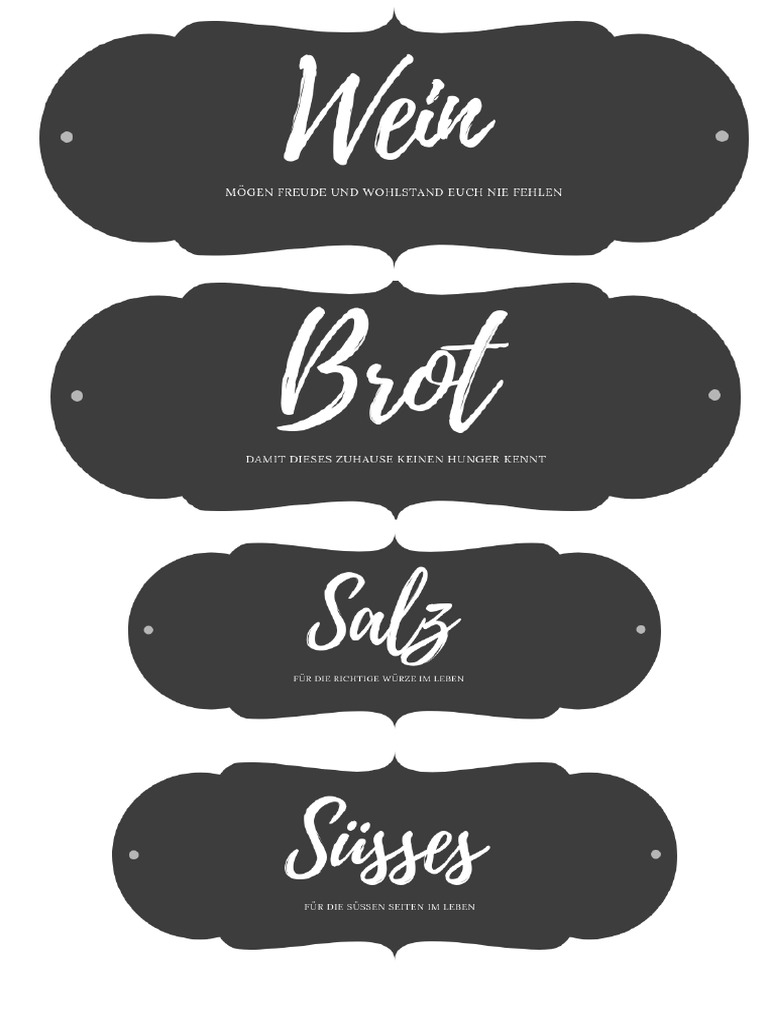 Brot Und Salz Zum Einzug PDF