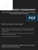 Create Needs Assessment